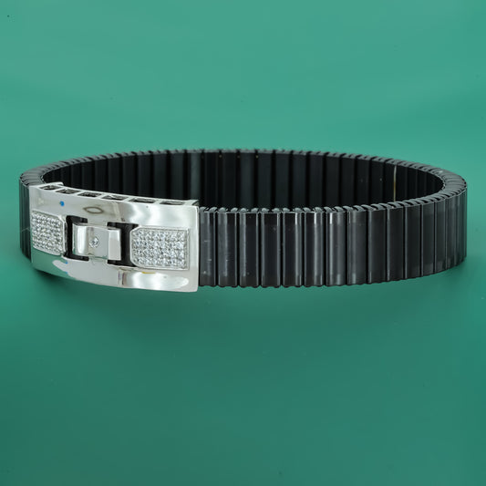 Sleek 925 Sterling Silver Men’s Bracelet