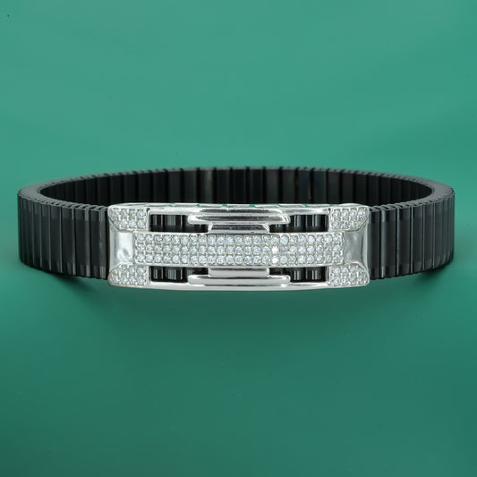 Nova Grid 925 Silver Men's Bracelet