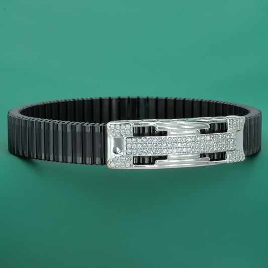 Nova Grid 925 Silver Men's Bracelet