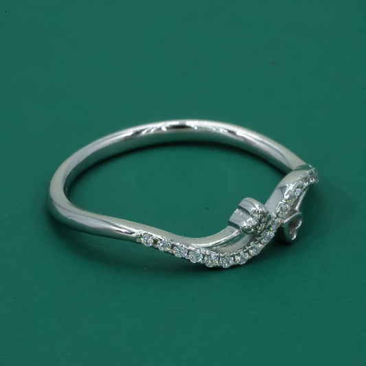 Twin Heart Wave 925 Silver Ring