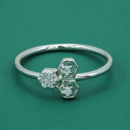 Honeycomb Gleam 925 Sterling Silver Ring