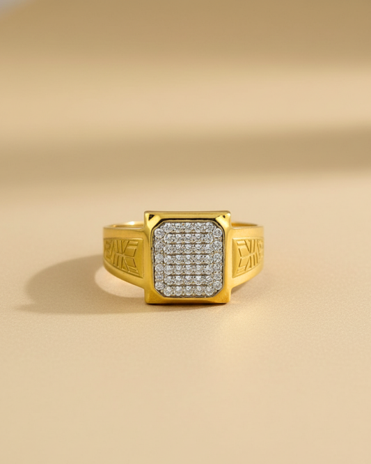 Regal Square Gold Vermeil Ring