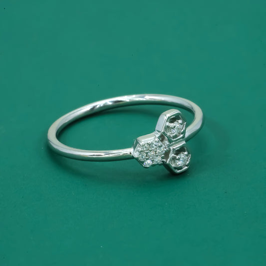 Honeycomb Gleam 925 Sterling Silver Ring