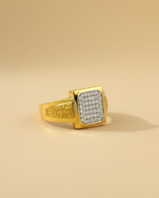 Regal Square Gold Vermeil Ring