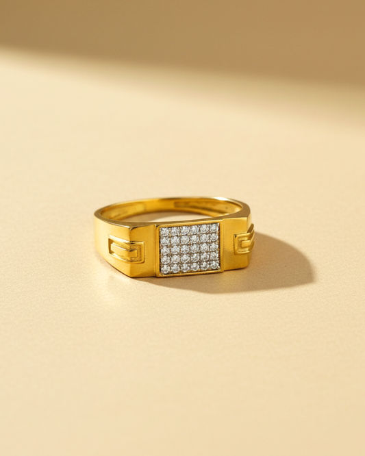 Modern Gold Vermeil Panel Ring