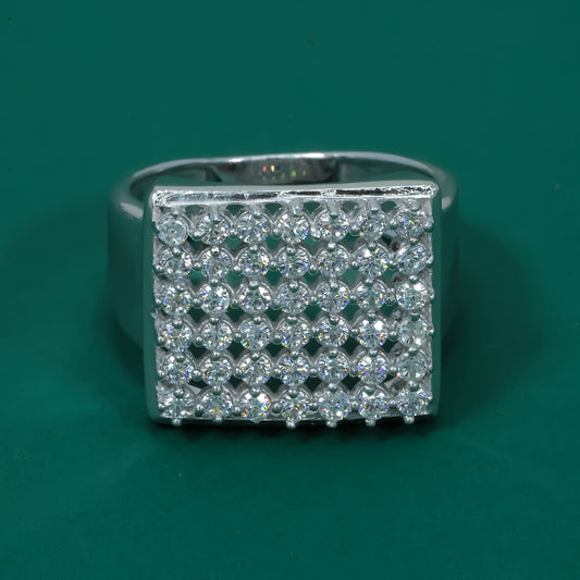 Majestic Grid Men's Statement Ring