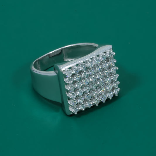 Majestic Grid Men's Statement Ring