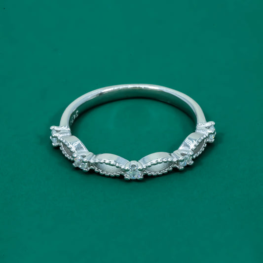 Infinity Sparkle 925 Sterling Silver Ring