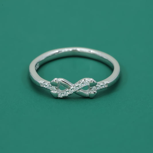 Infinity Heart 925 Sterling Silver Ring