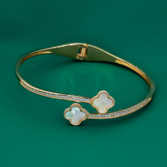 Blossom Glow 925 Silver Rose Gold Bracelet - Zentara Jewels