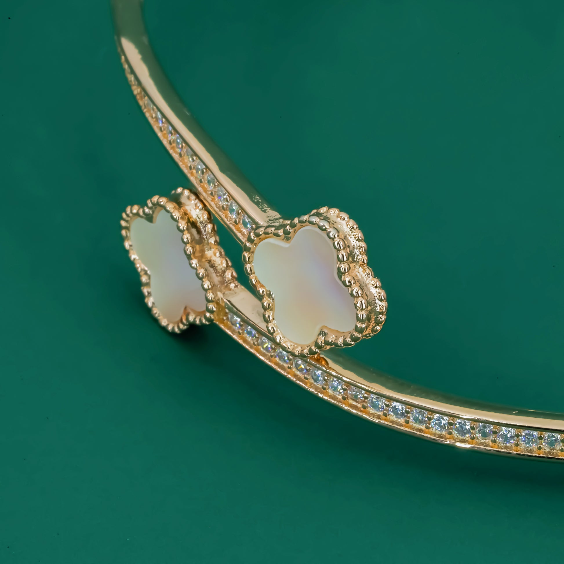 Blossom Glow 925 Silver Rose Gold Bracelet - Zentara Jewels