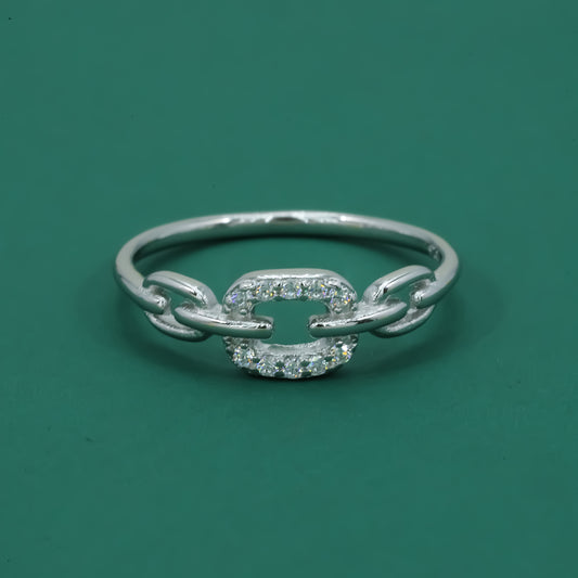 Luxe Link Chain 925 Silver Ring