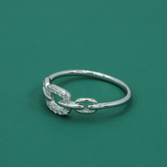 Luxe Link Chain 925 Silver Ring