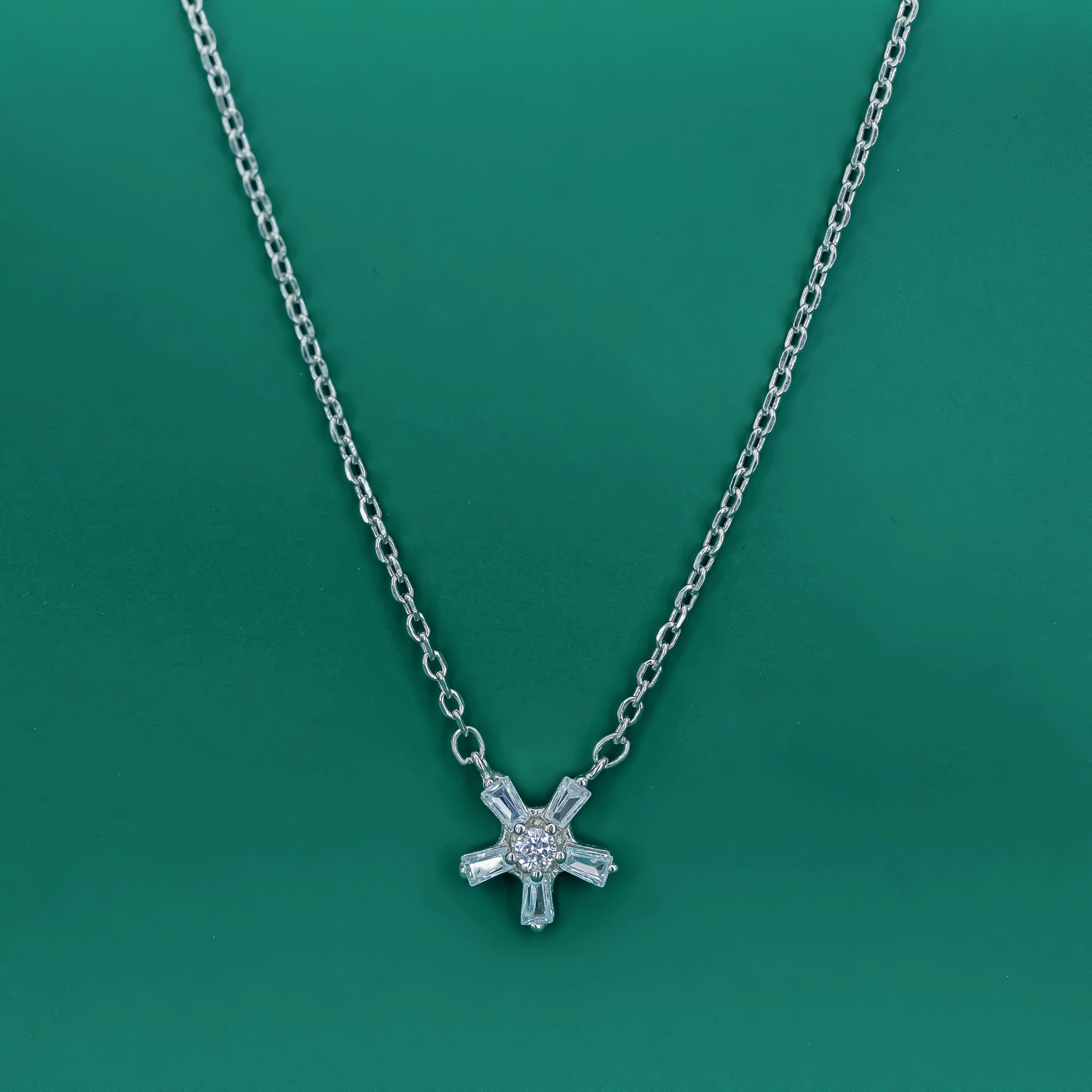 Celestial Radiance 925 Silver Pendant Necklace - Zentara Jewels