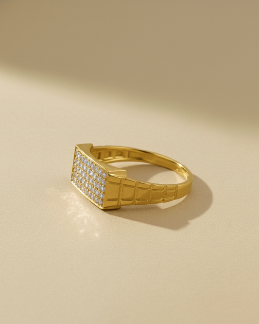 Regal Radiance Diamond Gold Vermeil Ring