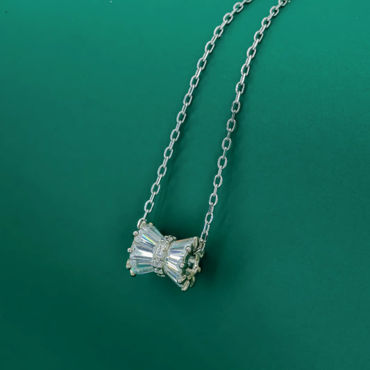 Radiant Hourglass Pendant Necklace – 925 Sterling Silver - Zentara Jewels