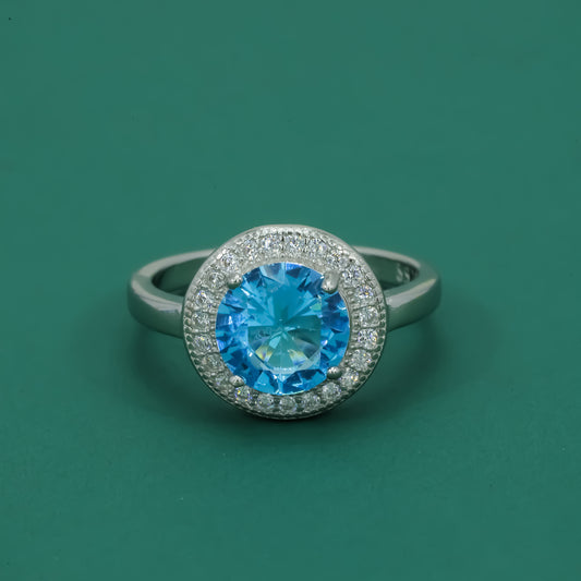 Azure Halo 925 Sterling Silver Ring