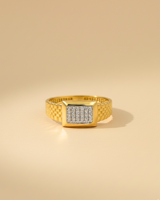 Premium Gold Vermeil Sparkling Center Ring