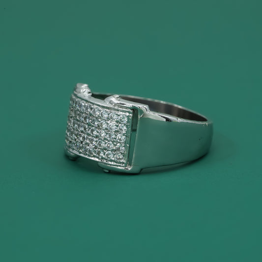 Sovereign Curve Men’s 925 Silver Statement Ring