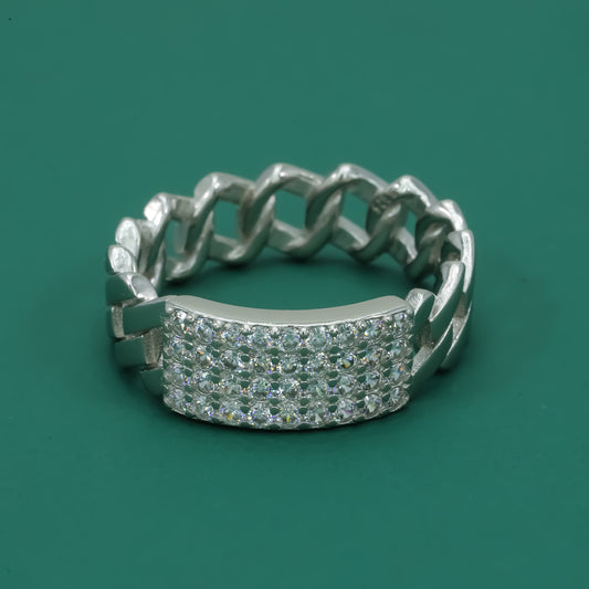 Monarch Curb 925 Silver Ring