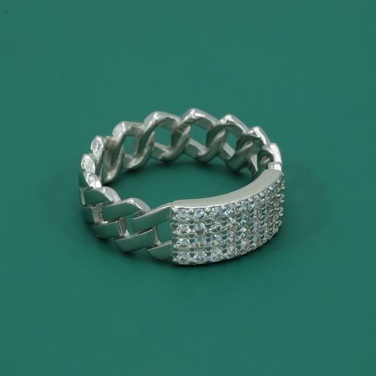 Monarch Curb 925 Silver Ring