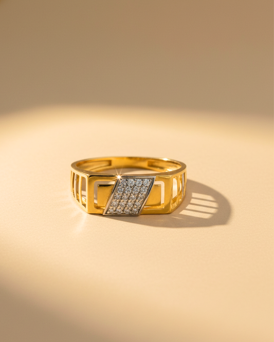 Gold Vermeil Rhombus Accent Ring