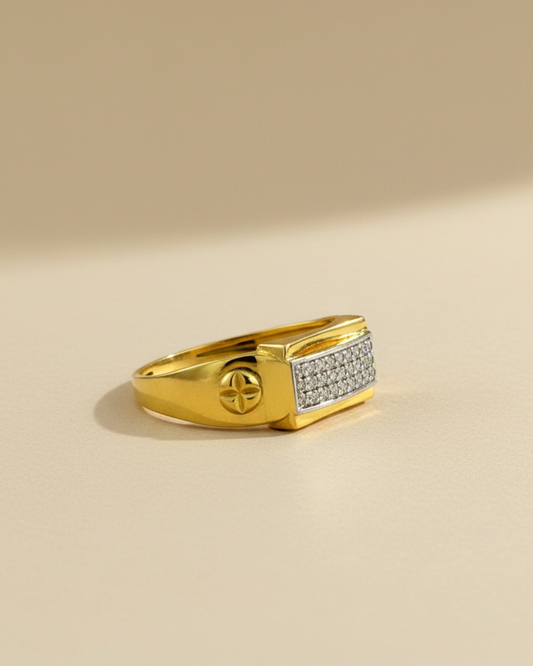 Gold Vermeil Hardware Diamond Ring