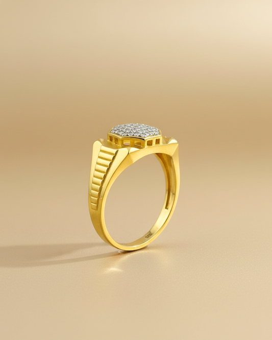 Gold Vermeil Geometric Sparkle Ring