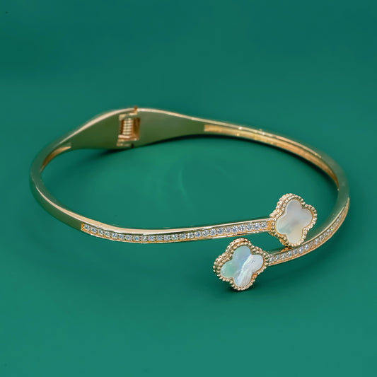 Blossom Glow 925 Silver Rose Gold Bracelet - Zentara Jewels