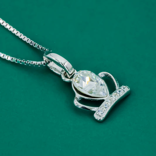 Crowned Grace 925 Silver Pendant Necklace - Zentara Jewels