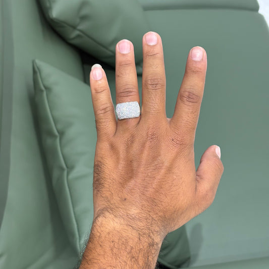 Men's Iced-Out 925 Sterling Silver Ring