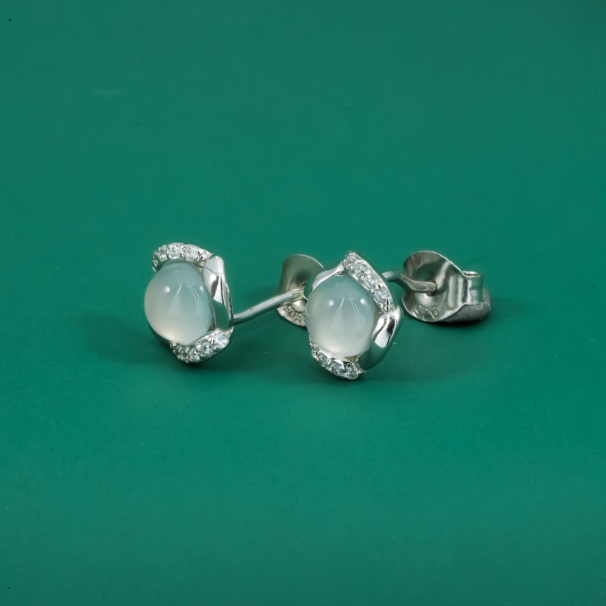 Luna Glow 925 Sterling Silver Earrings - Zentara Jewels