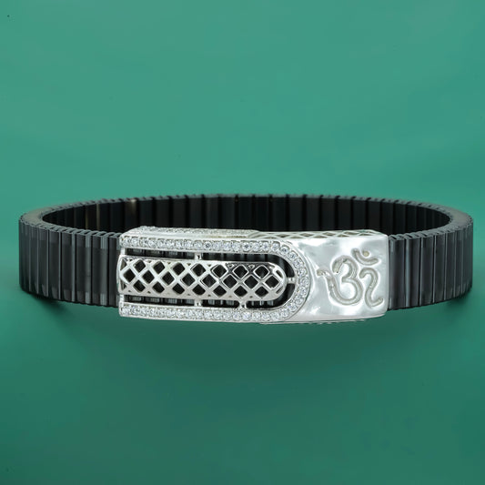 Divine-OM 925 Silver Spiritual Men's Bracelet
