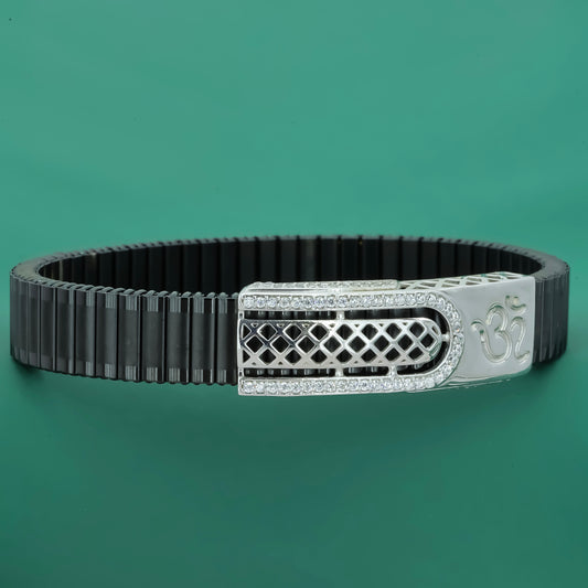 Divine-OM 925 Silver Spiritual Men's Bracelet
