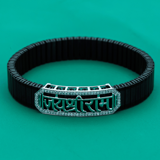 Shri Ram Divine Charm 925 Silver Bracelet for Men