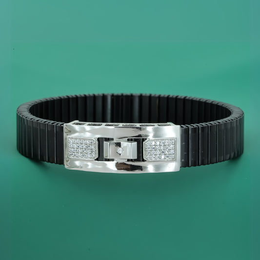 Sleek 925 Sterling Silver Men’s Bracelet