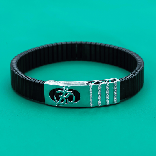 Om Power 925 Sterling Silver Bracelet