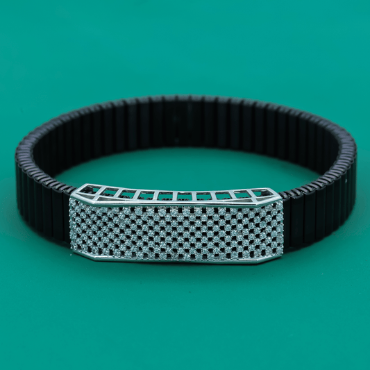Radiant Grid Bracelet – 925 Sterling Silver Matrix Sparkle