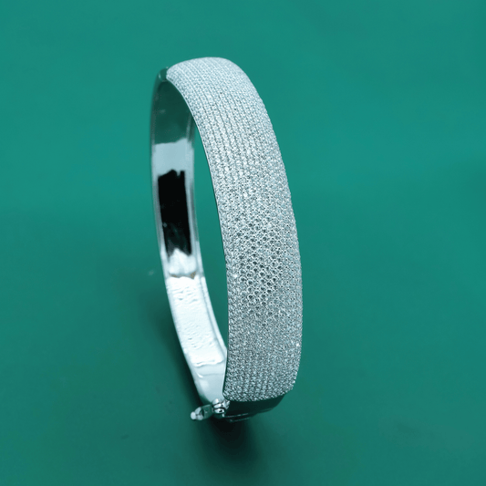 Regal Frost Kada – Full Zircon Silver Power Band