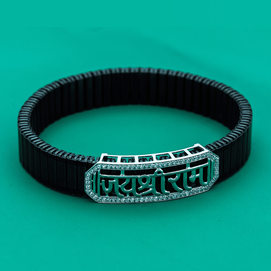 Shri Ram Divine Charm 925 Silver Bracelet for Men