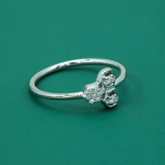 Honeycomb Gleam 925 Sterling Silver Ring