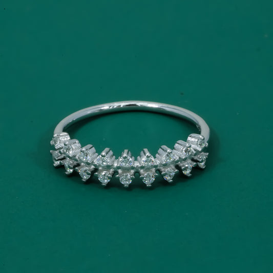 Sparkline 925 Sterling Silver Half Eternity Ring