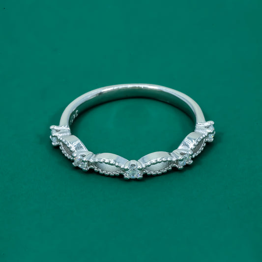 Infinity Sparkle 925 Sterling Silver Ring
