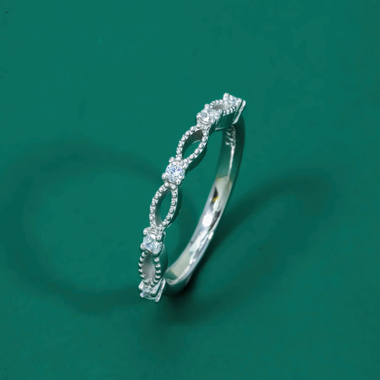 Infinity Sparkle 925 Sterling Silver Ring