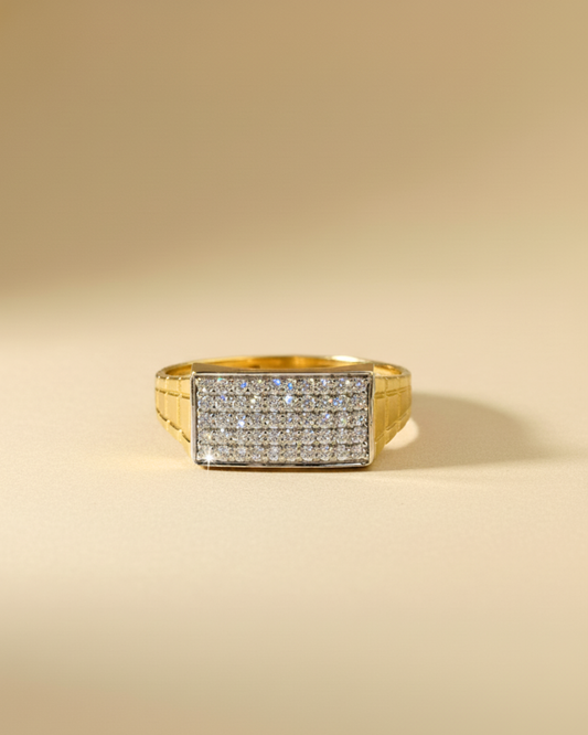 Regal Radiance Diamond Gold Vermeil Ring