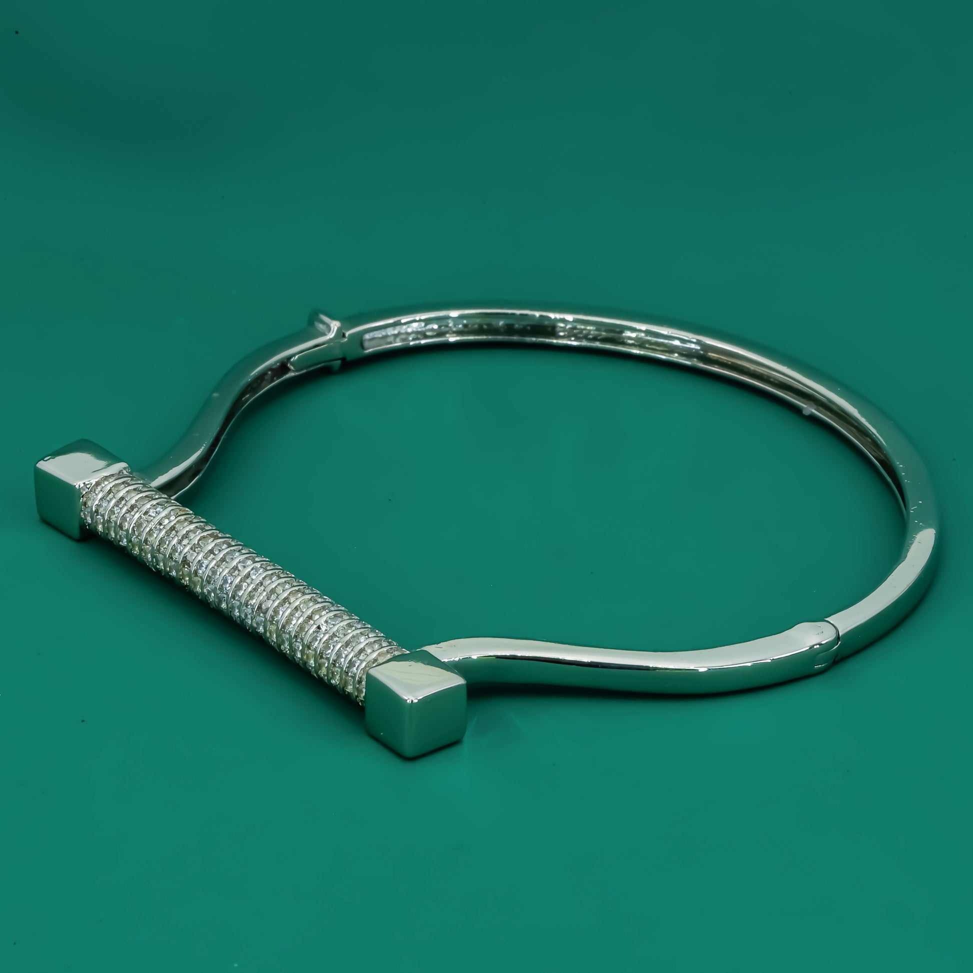 Stacked Spark 925 Silver Cuff Bracelet - Zentara Jewels