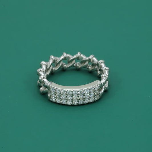 Valor Pavé 925 Silver Ring