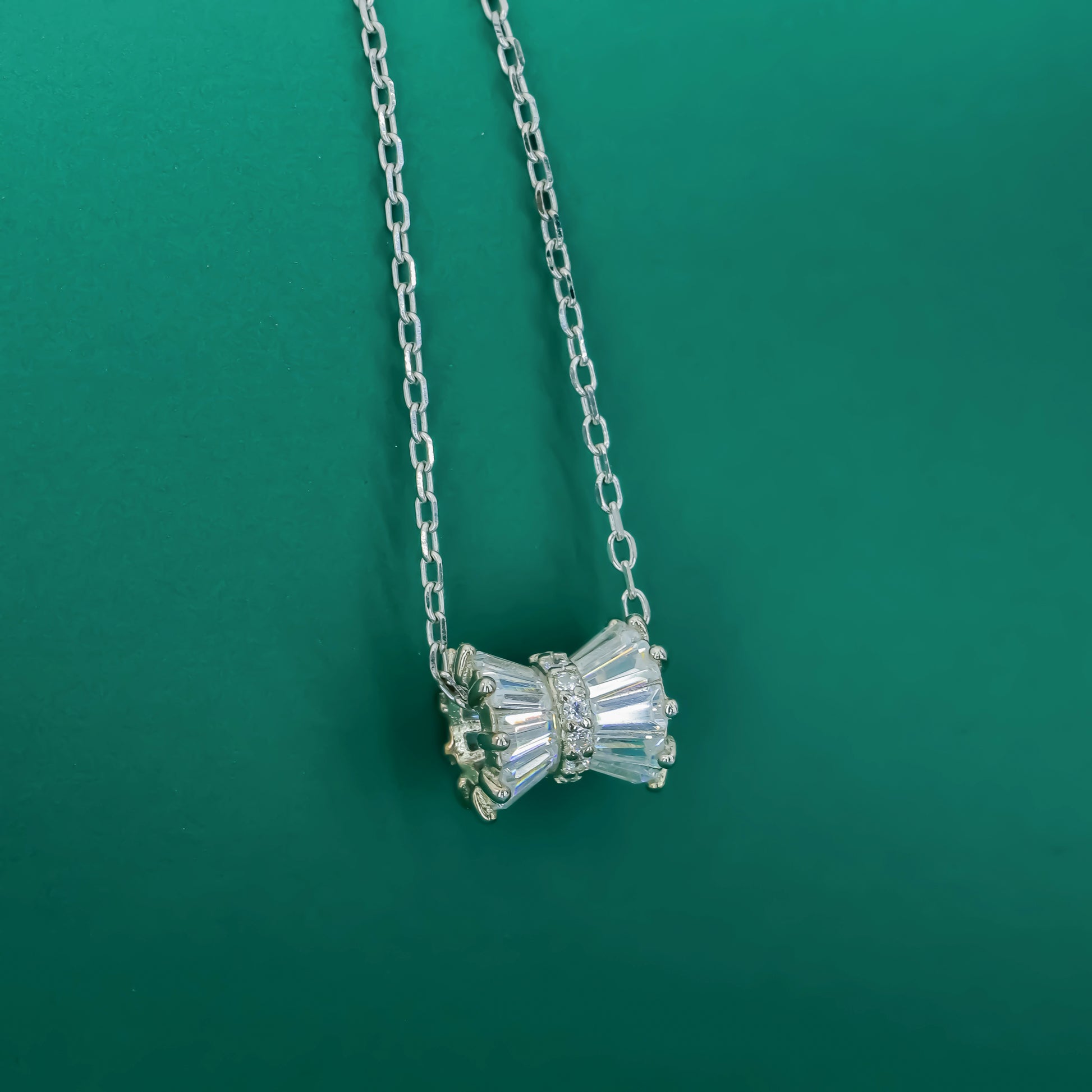 Radiant Hourglass Pendant Necklace – 925 Sterling Silver - Zentara Jewels