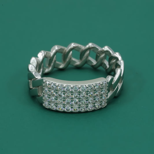 Monarch Curb 925 Silver Ring