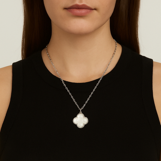 Celeste Clover 925 Sterling Silver Pendant Necklace